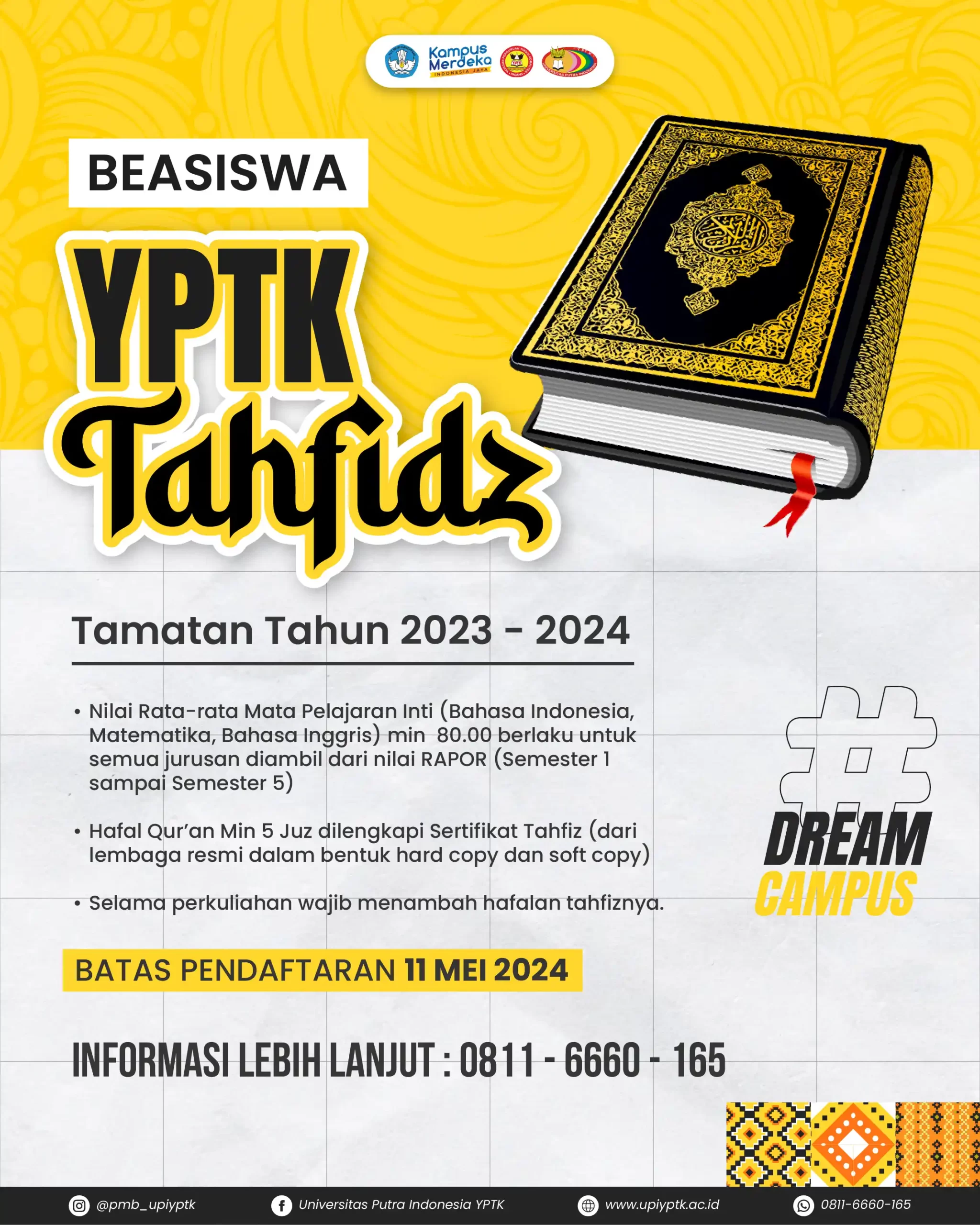 beasiswa upi yptk 2